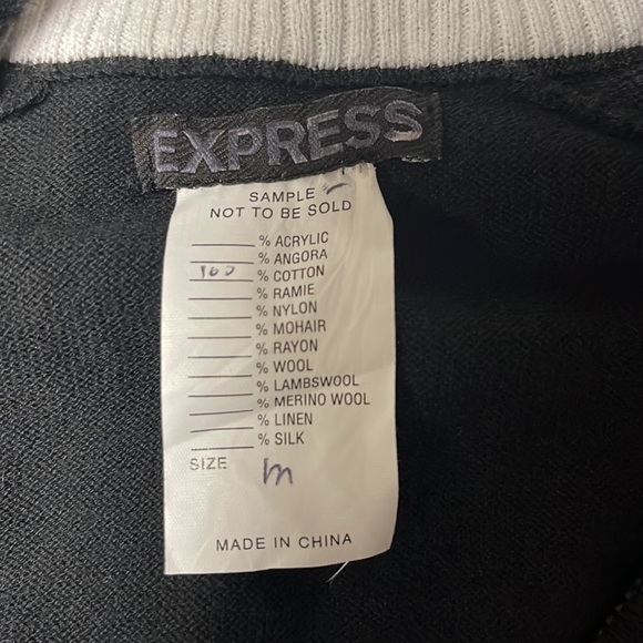 SAMPLE Express half zip high neck collar sweater - Picture 5 of 8